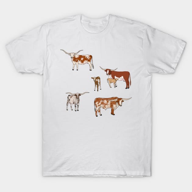 Texas Longhorn Pattern Transparent T-Shirt by TrapperWeasel